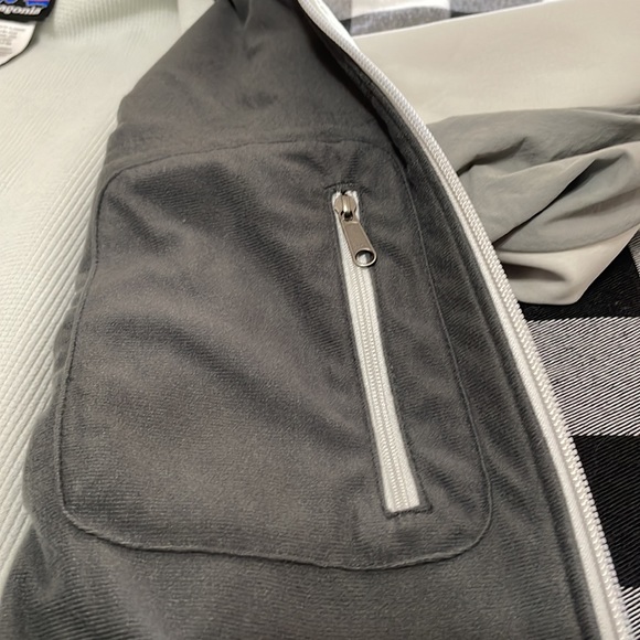 Patagonia Polartec Fleece Lined Softshell Jacket Women's Small Gray Zip Pockets - Picture 8 of 13